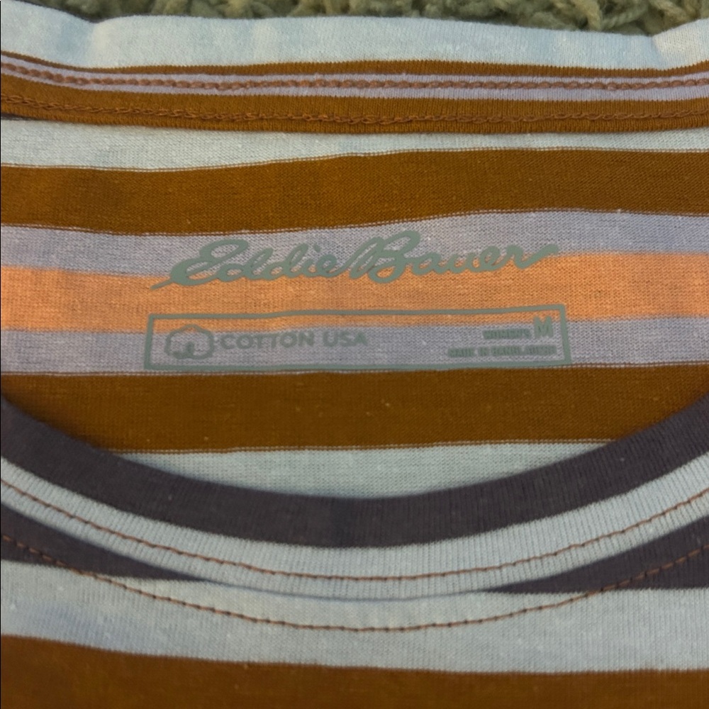 Eddie Bauer Striped Pocket Tee Shirt Dress - Picture 4 of 5